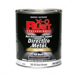 TRUE VALUE XO20-QT X-O Rust Anti-Rust Oil-Base Enamel Seal Brown Gloss 1-Qt.