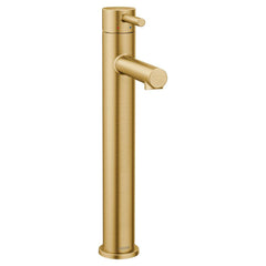 Moen 6192BG Align Single Handle Monoblock Bathroom Sink Faucet in Brushed Gold