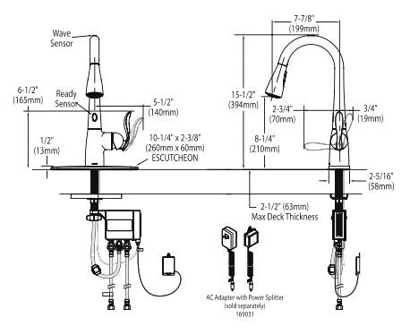 Moen 7594EC Arbor Chrome one-handle pulldown kitchen faucet