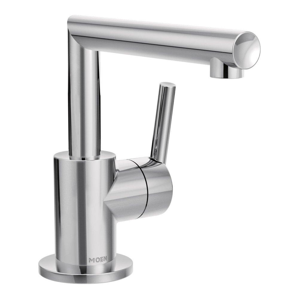 Moen S43001 Arris Single Handle Monoblock Bathroom Sink Faucet in Chrome