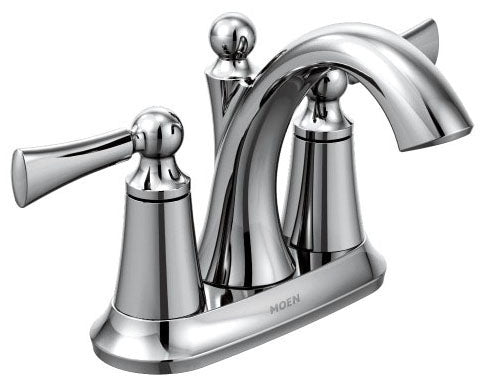 Moen 4505 Wynford Chrome Two-Handle Bathroom Faucet