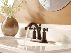 Moen 4505 Wynford Chrome Two-Handle Bathroom Faucet