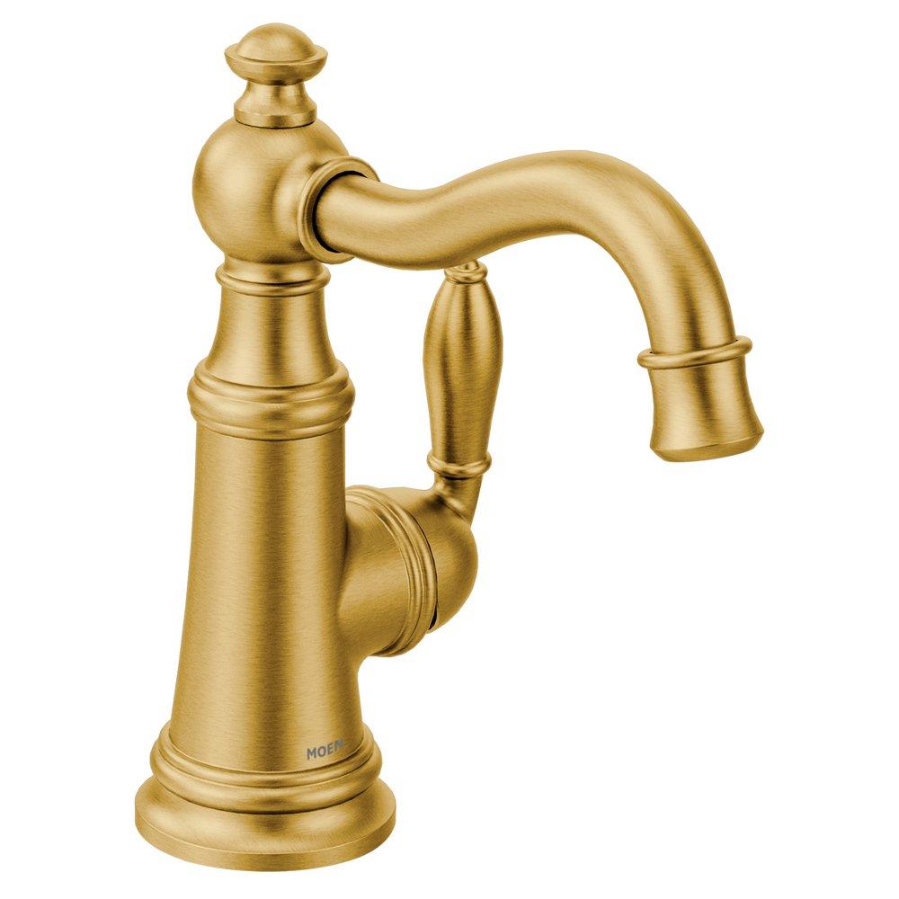 Moen S62101BG Weymouth Single Handle Bar Faucet in Brushed Gold