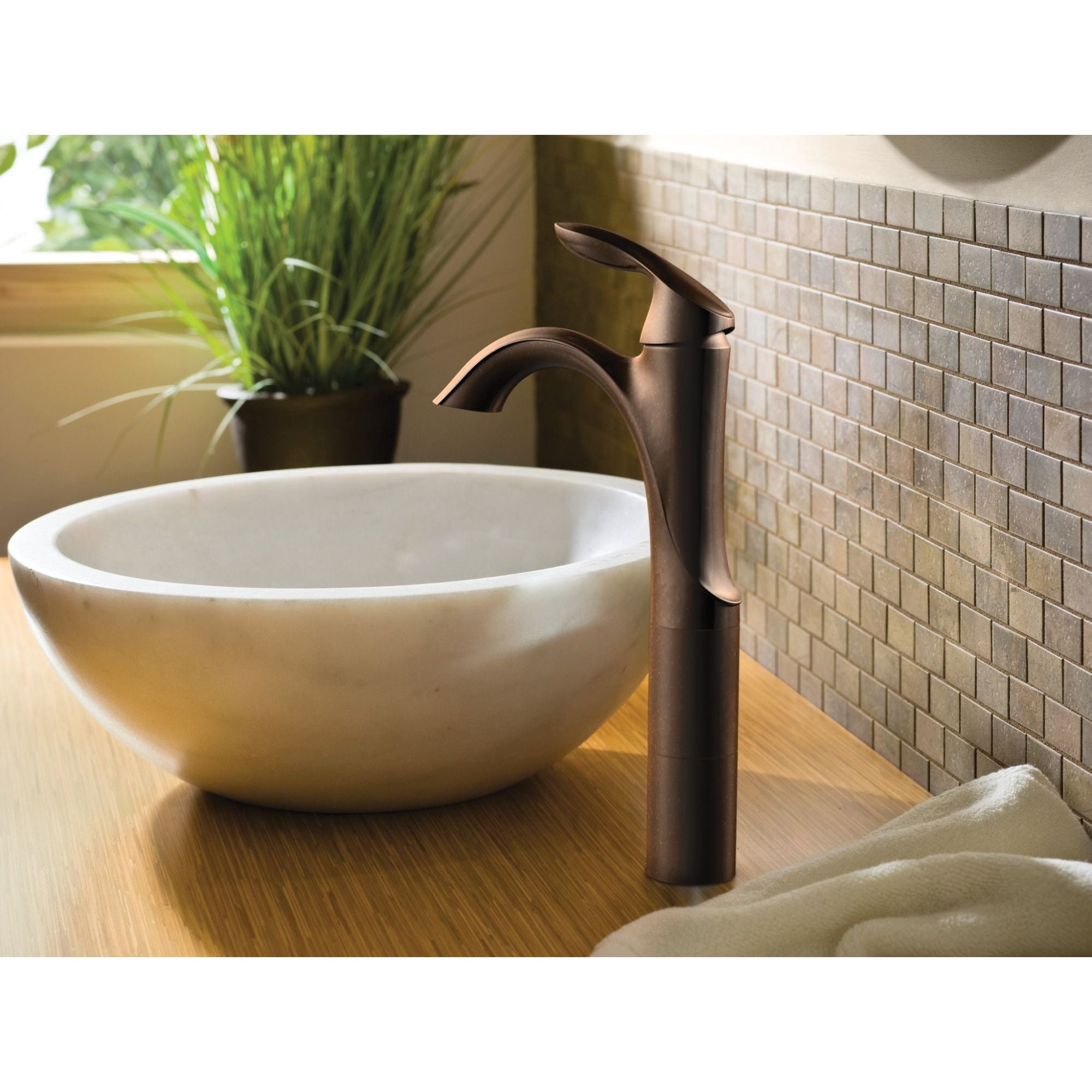 Moen M6400ORB Eva Oil Rubbed Bronze One-Handle Bathroom Faucet