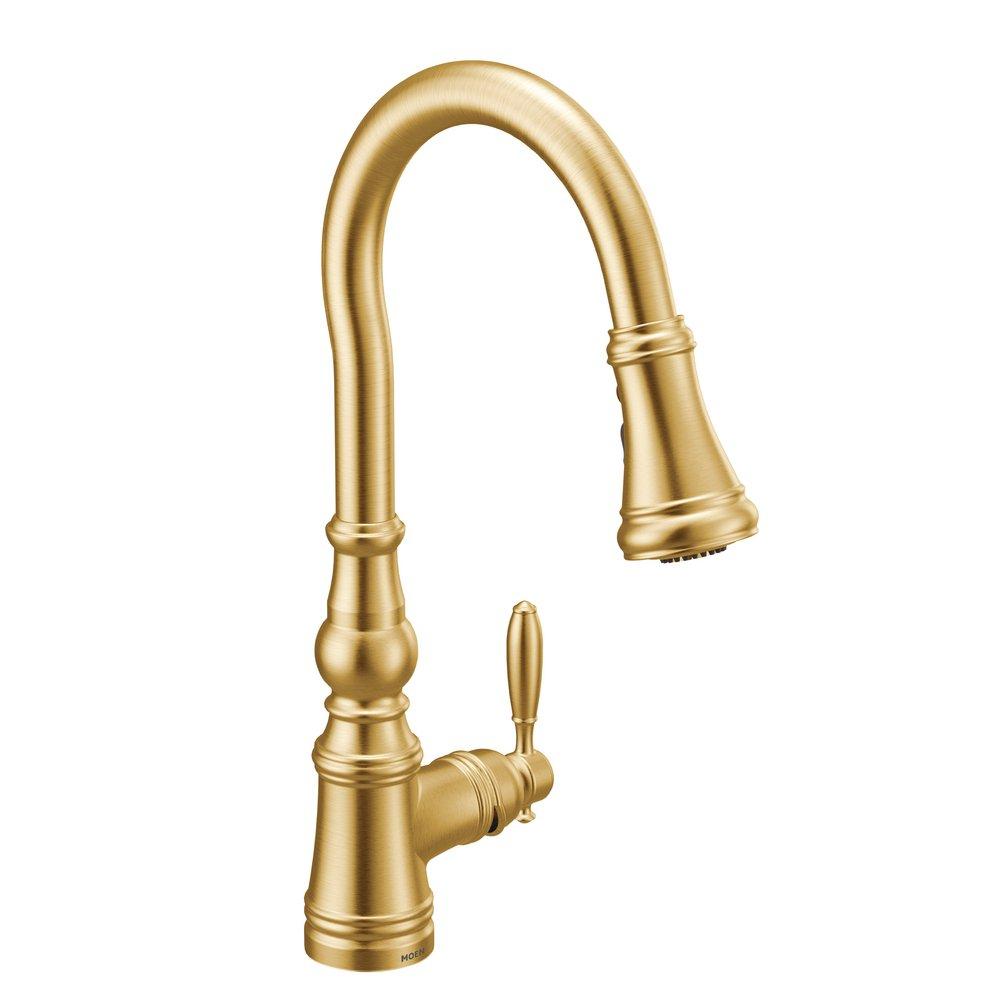 Moen S73004BG Weymouth Single Handle Pull Down Kitchen Faucet (Brushed Gold) Replacement MPN