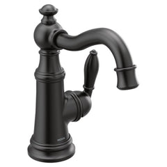 Moen S42107BL Weymouth Single Handle Monoblock Bathroom Sink Faucet in Matte Black