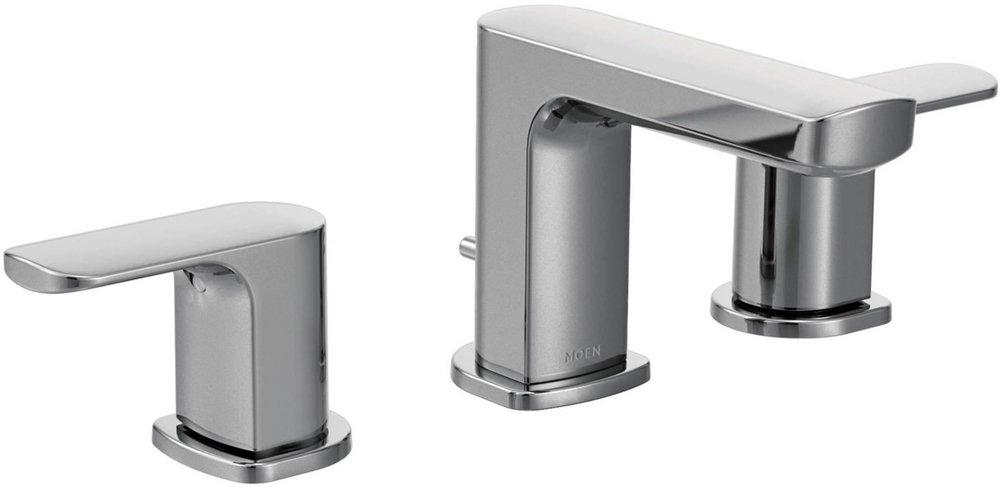 Moen T6920 Rizon 8 in. Widespread 2-Handle Bathroom Faucet Trim Kit in Chrome