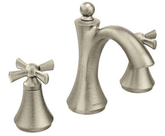 Moen T4524BN Wynford Two Handle Widespread Bathroom Sink Faucet in Brushed Nickel