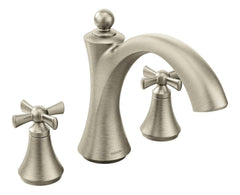 Moen T657BN Wynford Two Handle Roman Tub Faucet in Brushed Nickel (Trim Only)