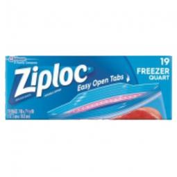 TRUE VALUE 00388 Ziploc Freezer Bags Gripper Zipper 1-Qt 19-Ct