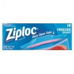 TRUE VALUE 00388 Ziploc Freezer Bags Gripper Zipper 1-Qt 19-Ct