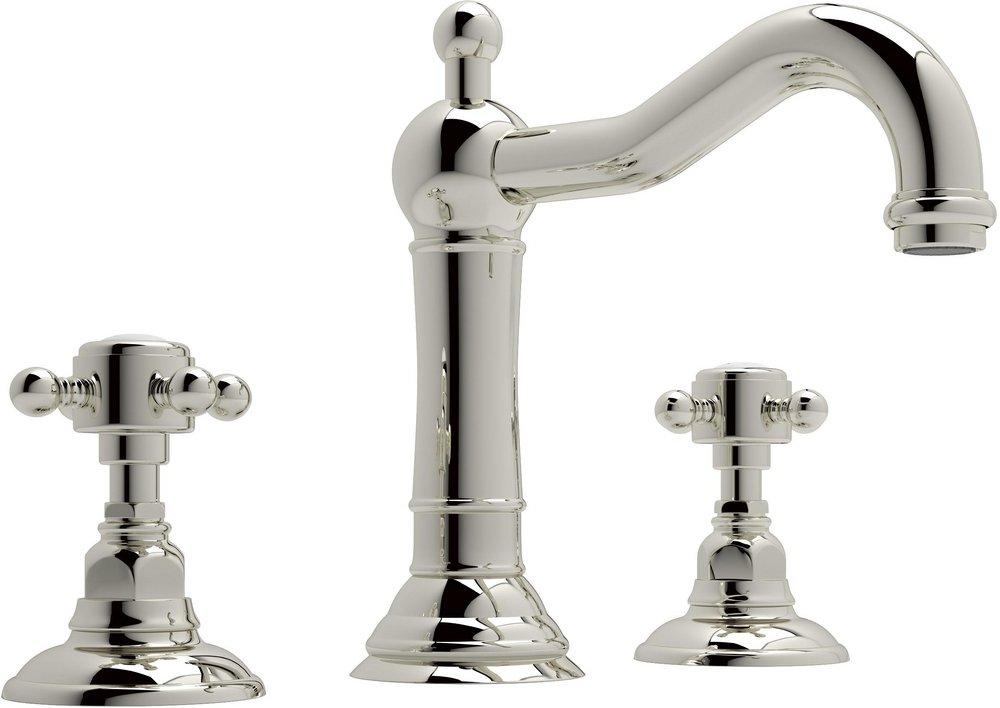 ROHL A1409XMPN-2 Acqui Two Handle Widespread Bathroom Sink Faucet in Polished Nickel