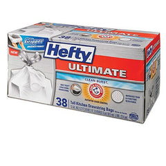 TRUE VALUE 00E84557 Hefty Ultimate Gripper Tall Kitchen Trash Bags Clean Burst 38-CT 13-Gallons