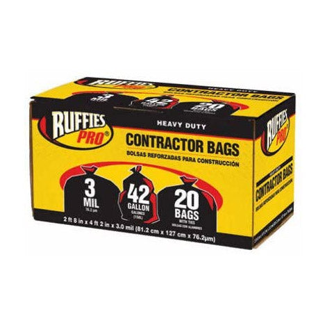 True Value 1190270 20-Pack 42-Gallon Black Contractor Bags