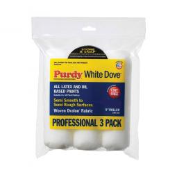 TRUE VALUE 14B863000 Purdy White Dove Paint Roller Covers 3/8-In. Nap 9-In. 3-Pk.