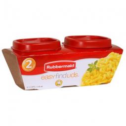 TRUE VALUE 1776477 Rubbermaid Easy-Find Lid Food Storage Containers 0.5-Cup 2-Pk.