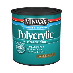 True Value 244444444 1/2-Pint Polycrylic Semi-Gloss Clear Acrylic/Urethane Blend Topcoat