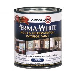 TRUE VALUE 2704 Zinsser Perma-White Qt. White Satin Mold & Mildew Proof Interior Paint