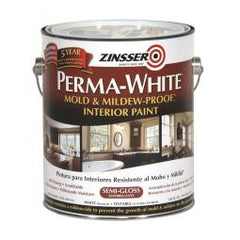 TRUE VALUE 2761 Zinsser Perma-White Gallon Mold & Mildew Proof Semi-Gloss Interior Paint