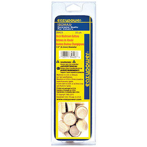 TRUE VALUE 39423 20Pk 1/2 Mushroom Plug