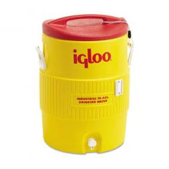 TRUE VALUE 4101 10-Gallon Safety Yellow & Red Industrial Water Cooler