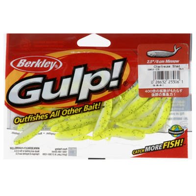 TRUE VALUE 4475-1616 Berkley Gulp Minnow, Chartreuse Plastic, 3-In., 11-Ct.