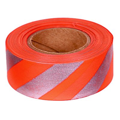 TRUE VALUE 46 Flagging Tape, Reflective Orange, 1-In. x 150-Ft.