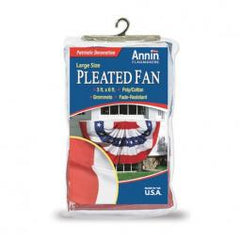 TRUE VALUE 483200R Annin 3 x 6-Ft. Pleated Polycotton U.S. Fan