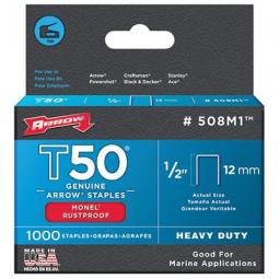 TRUE VALUE 508M1 Arrow Monel Staples T50 1/2-In. 1,000-Pk.