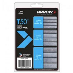 TRUE VALUE 50MP Arrow Staples Multi-Pack, 1/4, 3/8 & 1/2-In, 625-Pk. Of Each