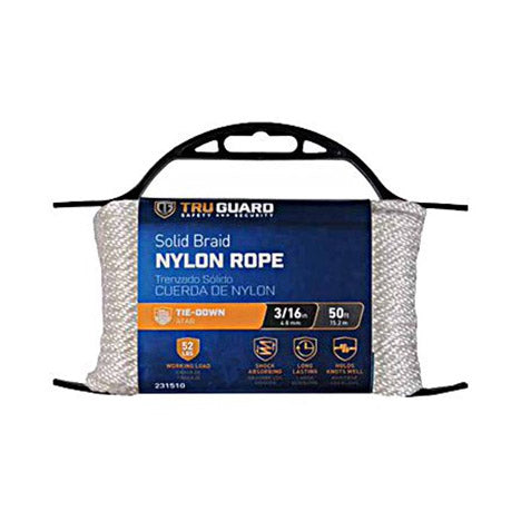 True Value 642171 TG 3/16X50 WHT NYL ROPE