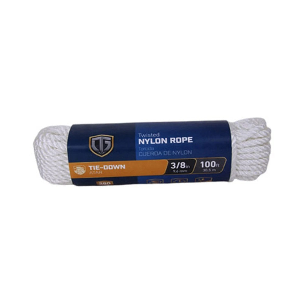 TRUE VALUE 642271 TG 3/8X100 WHT NYL ROPE