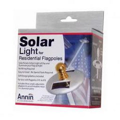 True Value 752250 Annin Flag Pole Solar Light Mini Silver