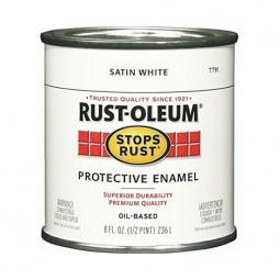 True Value 7791-730 1/2Pt White SAT Enamel