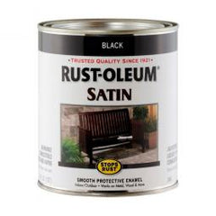 TRUE VALUE 7777-502 Qt Black Sat Brsh Paint