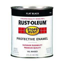 TRUE VALUE 7776-502 Qt Flat Black Enamel