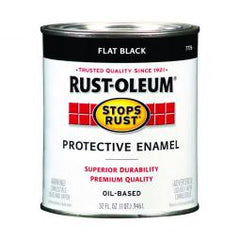 TRUE VALUE 7776-502 Qt Flat Black Enamel