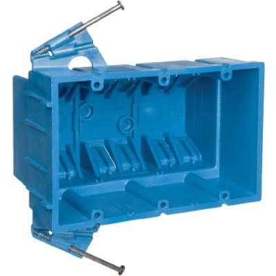 True Value BH353A Carlon 3-Gang New Work Super Blue Hard Body Wiring Box