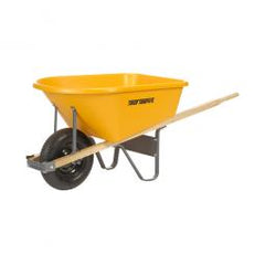 True Value CP6 6-Cu. Ft. Wheelbarrow With Wood Handles