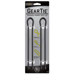 TRUE VALUE GT18-2PK-01 Nite Ize 2-Pack 18-Inch Gear Tie Black