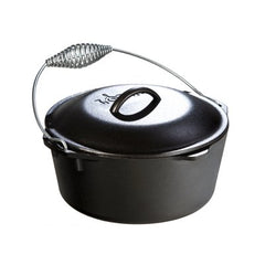 TRUE VALUE L8DO3 Lodge Logic Dutch Oven, Seasoned Cast Iron, 5-Qts.