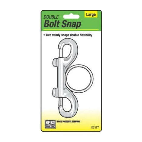 True Value KC177 Hy-Ko Bolt Snap, Double, Split-Ring, Large