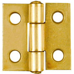 TRUE VALUE N145-946 2 Pack 1X1 Dull Brass Finish Light Narrow Hinge