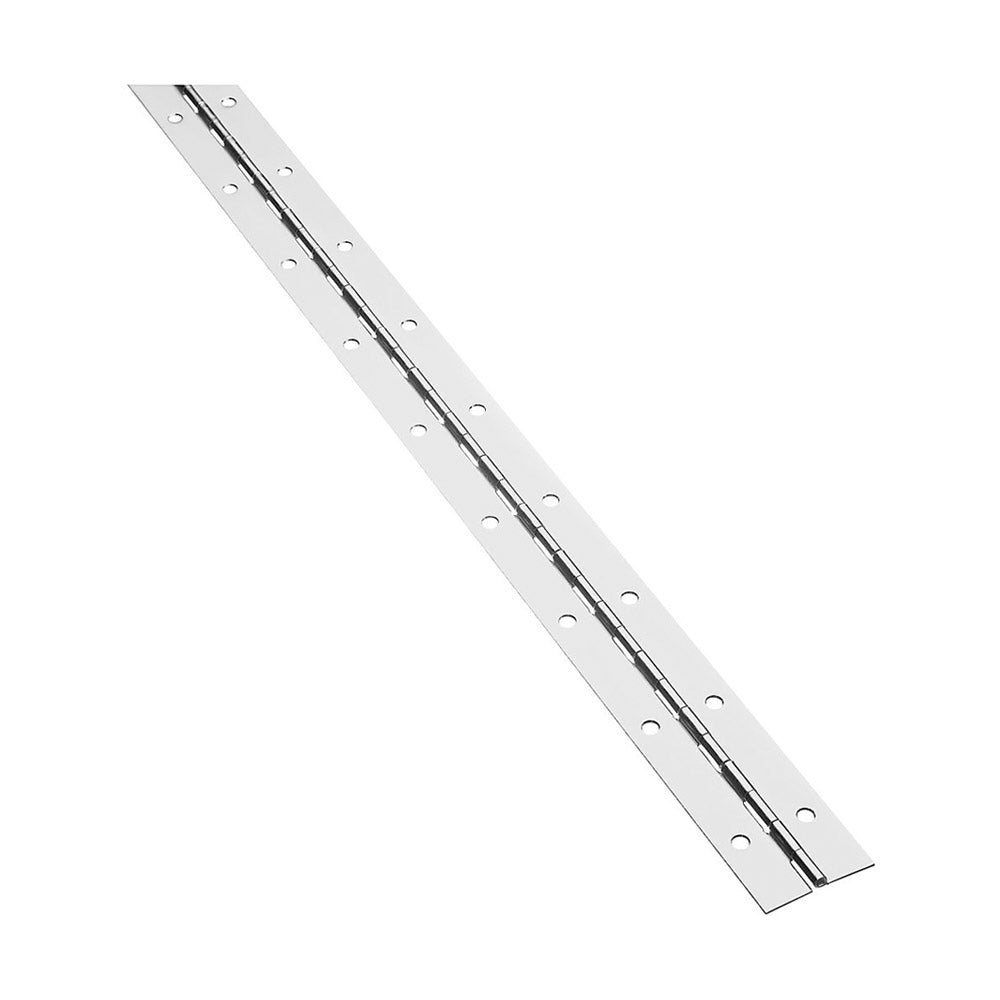 True Value N148-320 1-1/2 Inch x 48 Inch Continuous Hinge with Screws - Nickel Finish