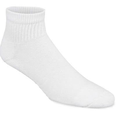 TRUE VALUE S1168-051-MD Wigwam Athletic Socks Quarter White Men's Medium 3-Pk.