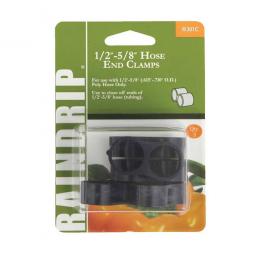 TRUE VALUE R301CT Raindrip Drip Watering Hose End Clamp, 1/2-In., 5-Pk.