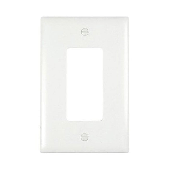 TRUE VALUE TPJ26W Wall Plate Junior Jumbo 1-Gang Decorator White Nylon