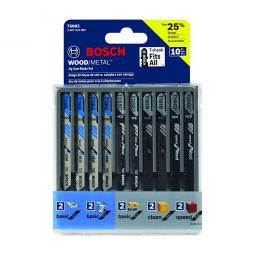 True Value T5002 Bosch Wood/Metal-Cutting Jigsaw Blade Set, 10-Pc. Replacement MPN