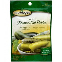 TRUE VALUE W622-J7425 Mrs. Wages Canning Seasoning Mix, Kosher Dill Pickle, Quick-Process, 6.5-oz.