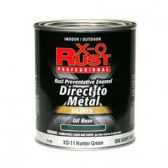 TRUE VALUE XO11-QT X-O Rust Anti-Rust Oil-Base Enamel, Hunter Green Gloss, 1-Qt.